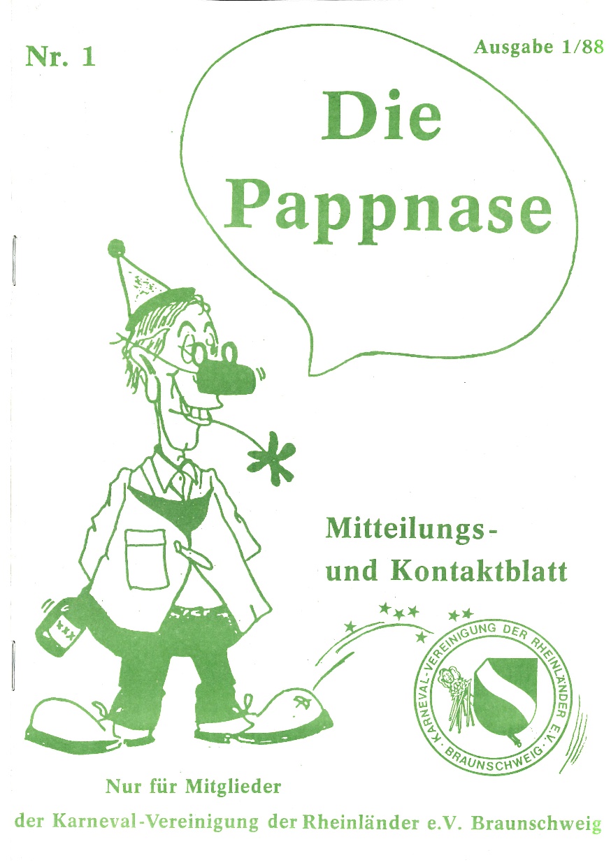 Pappnase Nr. 1 – Ausgabe 1 aus 1988