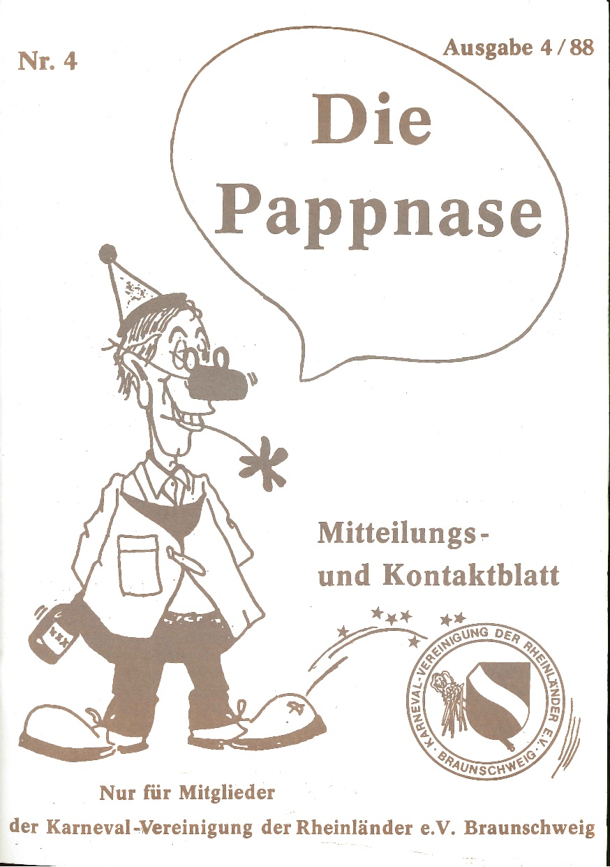 Pappnase Nr. 4 –  Ausgabe 4 aus 1988