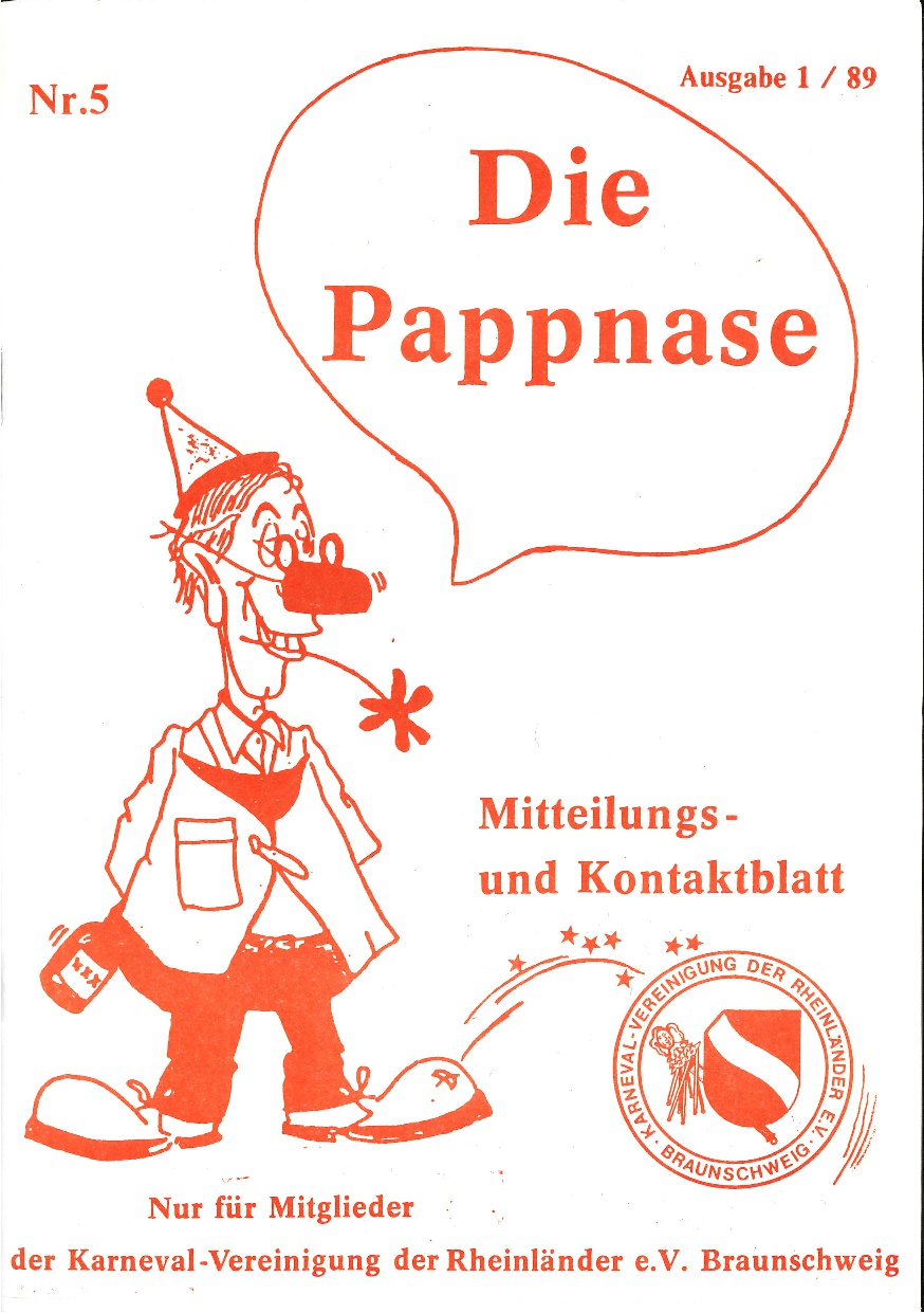 Pappnase Nr. 5 –  Ausgabe 1 aus 1989