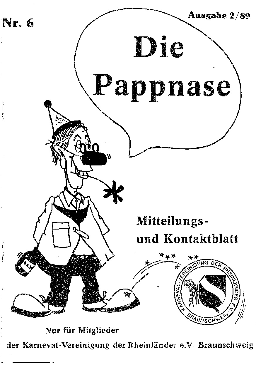 Pappnase Nr. 6 –  Ausgabe 2 aus 1989