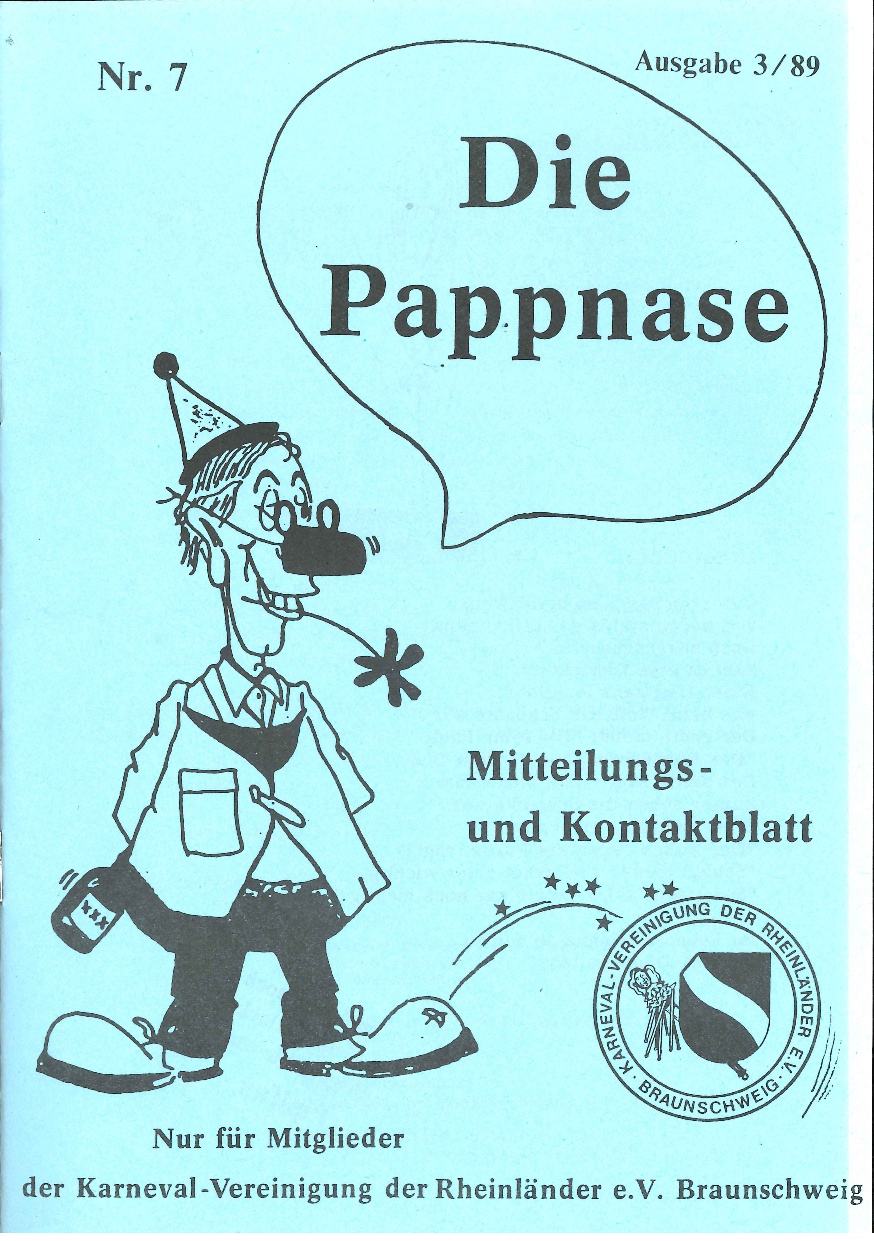 Pappnase Nr. 7 –  Ausgabe 3 aus 1989