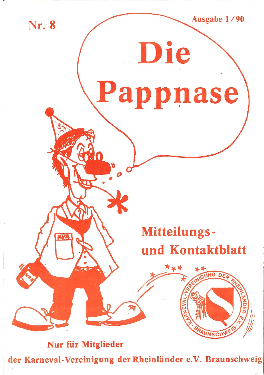 Pappnase Nr. 8 –  Ausgabe 1 aus 1990