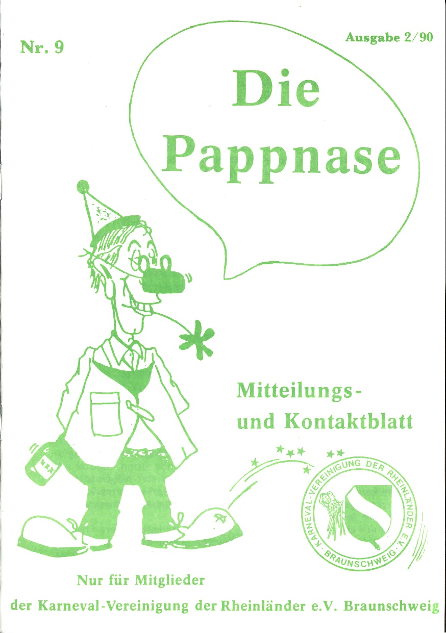 Pappnase Nr. 9 –  Ausgabe 2 aus 1990
