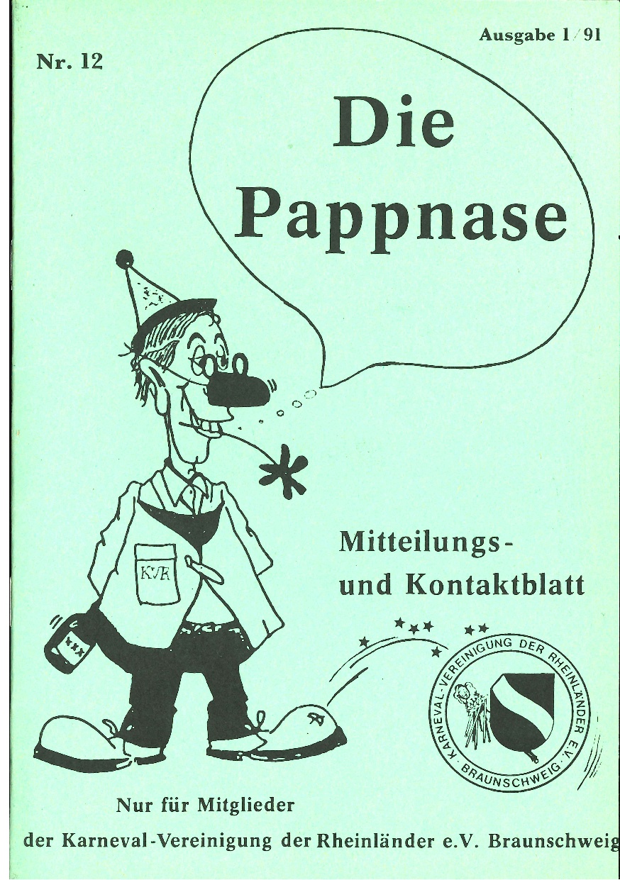 Pappnase Nr. 12 – Ausgabe 1 aus 1991