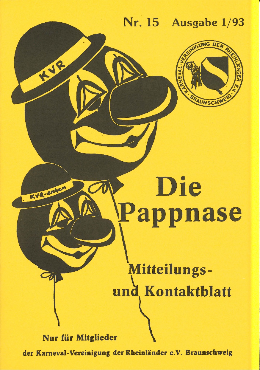 Pappnase Nr. 15 – Ausgabe 1 aus 1993